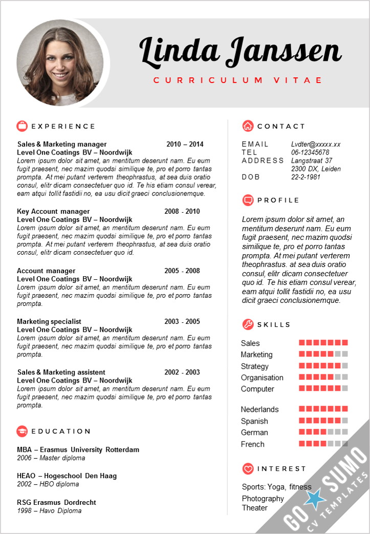 Detail Latex Cv Template Nomer 41