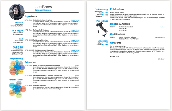 Detail Latex Cv Template Nomer 46