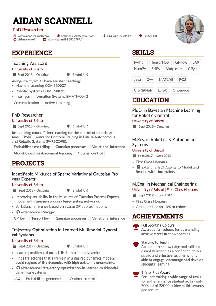 Detail Latex Cv Template Nomer 6