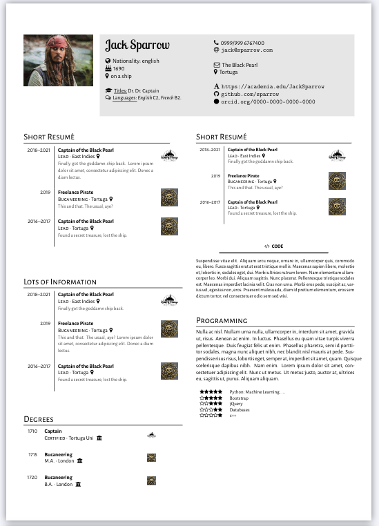 Detail Latex Cv Template Nomer 53