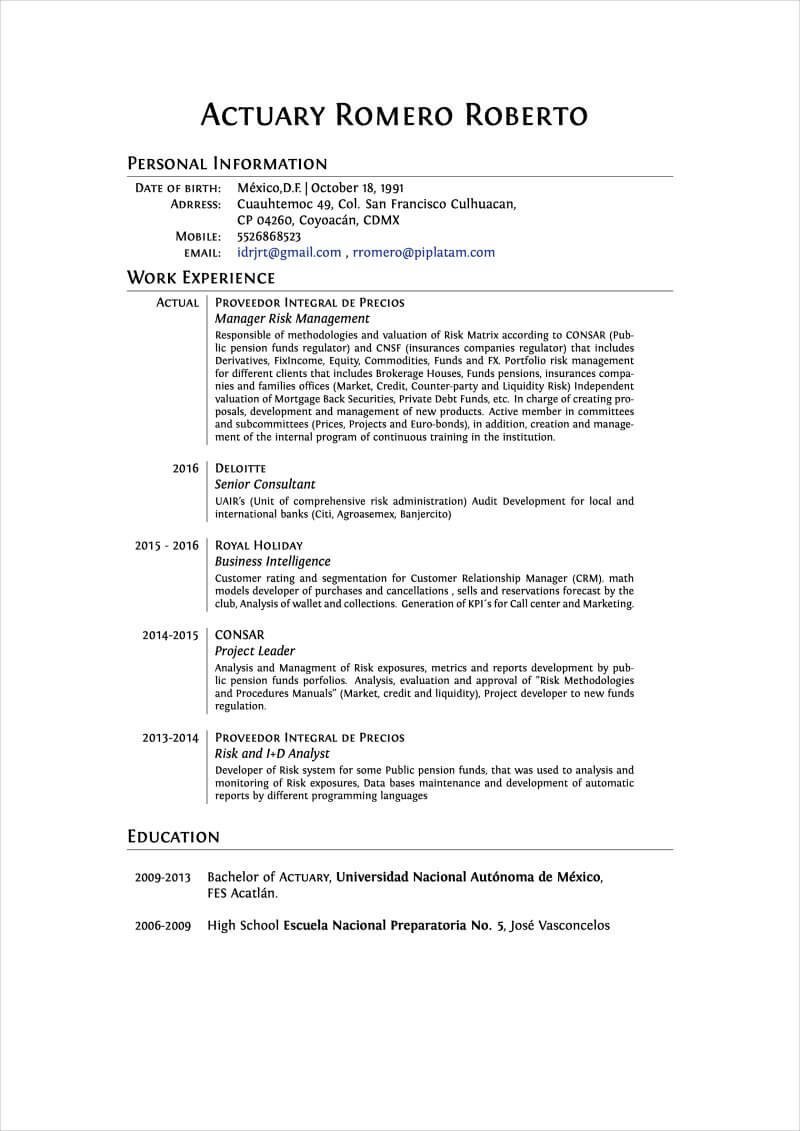 Detail Latex Cv Template Nomer 9