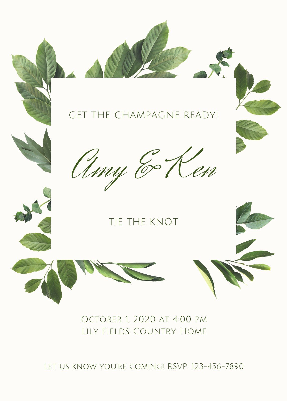 Detail Leaf Invitation Template Nomer 28