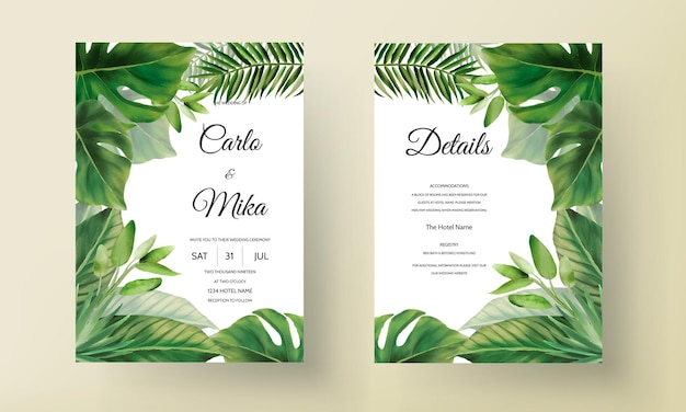 Detail Leaf Invitation Template Nomer 36