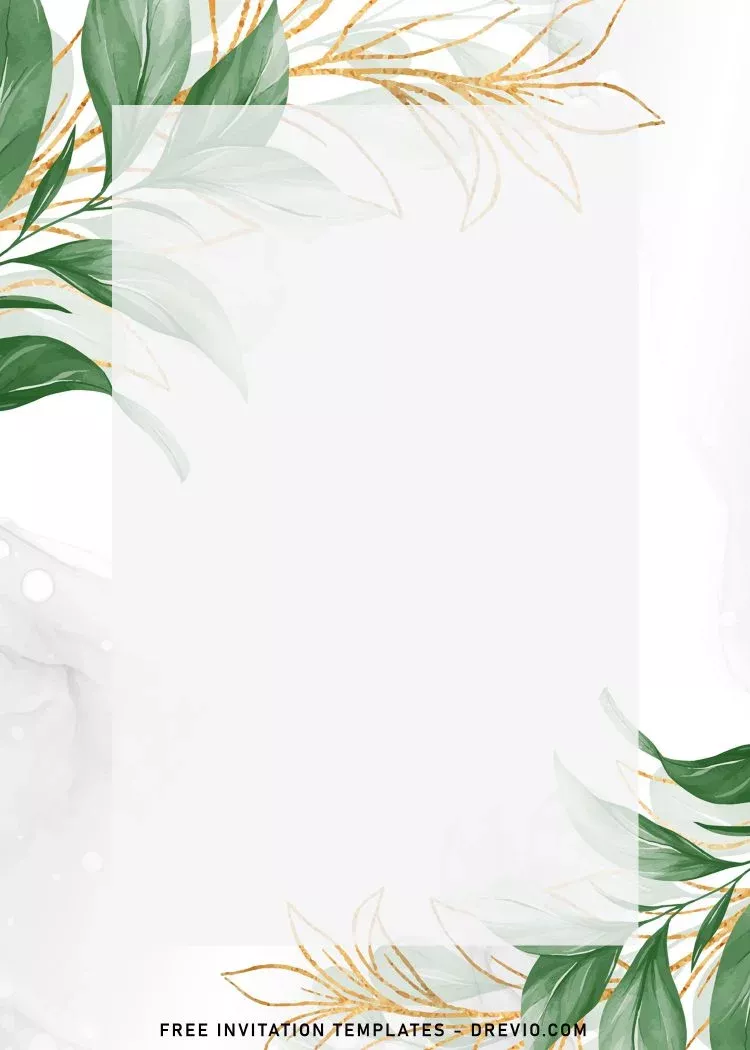 Detail Leaf Invitation Template Nomer 39