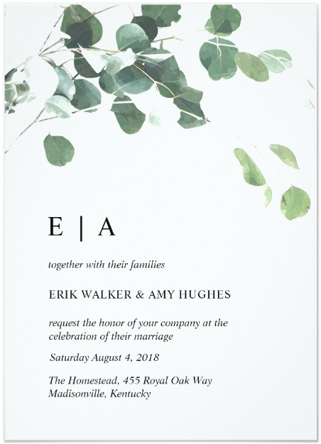 Detail Leaf Invitation Template Nomer 10