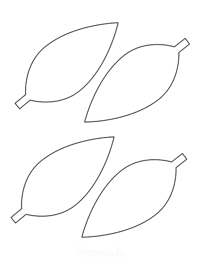 Detail Leaf Template With Lines Nomer 2