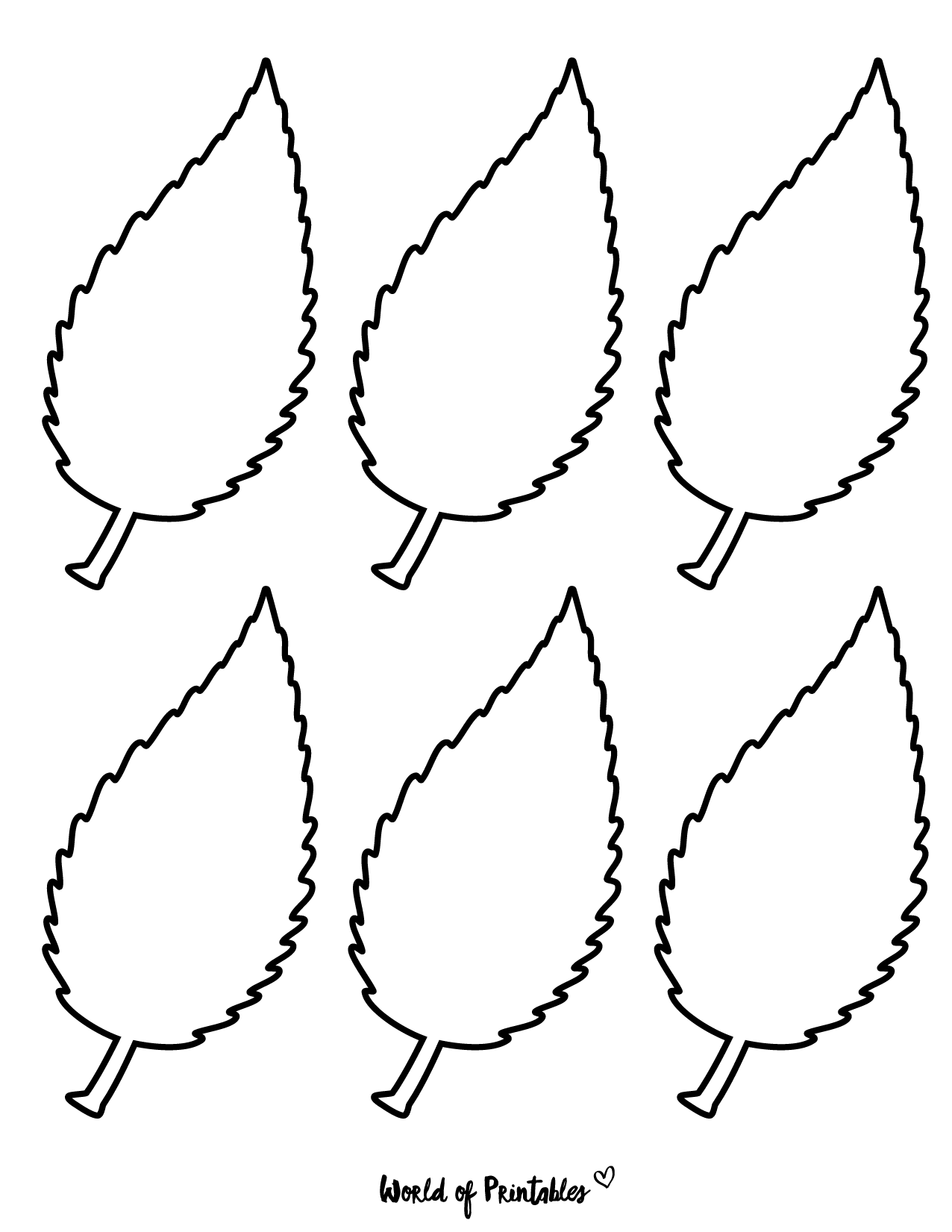Detail Leaf Template With Lines Nomer 19