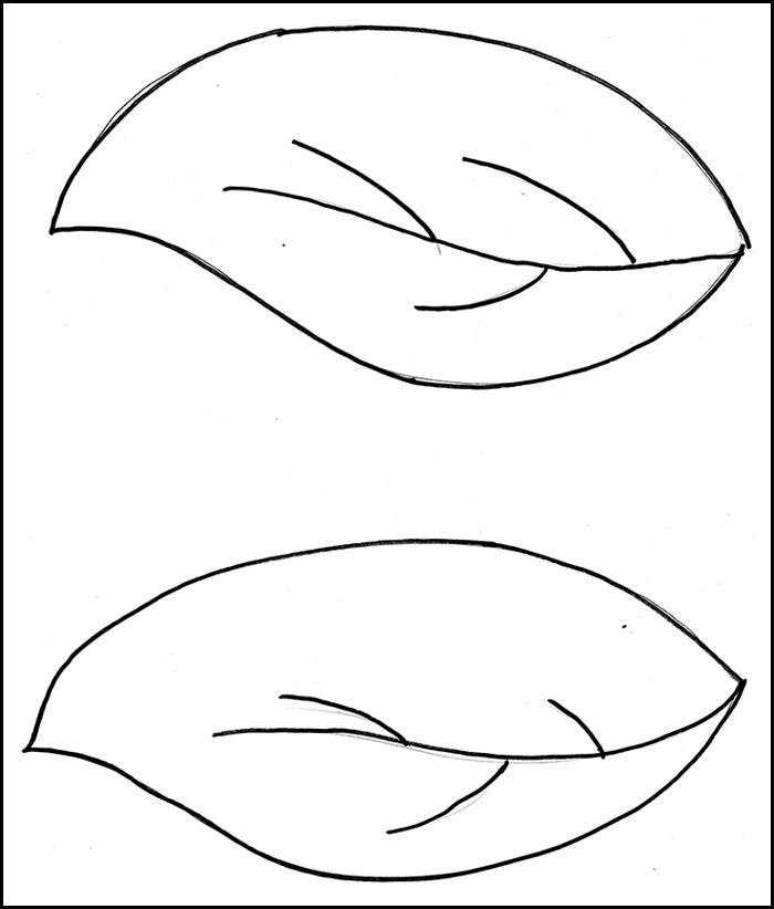 Detail Leaf Template With Lines Nomer 20