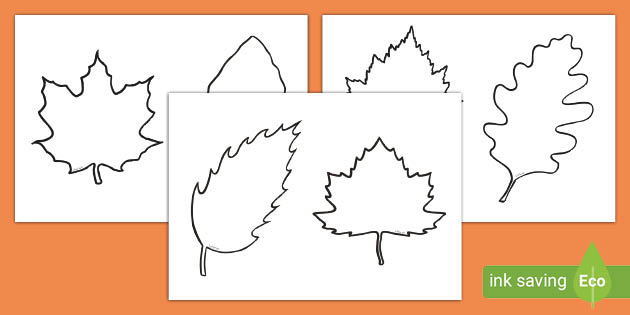 Detail Leaf Template With Lines Nomer 28
