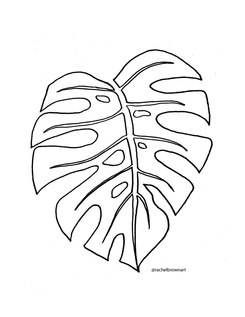 Detail Leaf Template With Lines Nomer 32
