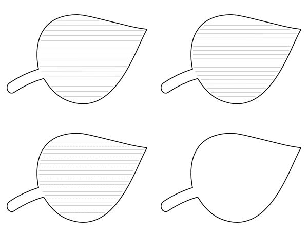 Detail Leaf Template With Lines Nomer 33