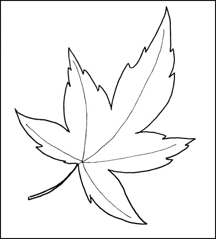 Detail Leaf Template With Lines Nomer 38