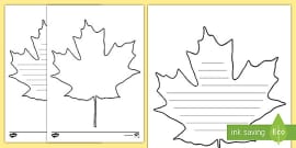 Detail Leaf Template With Lines Nomer 43