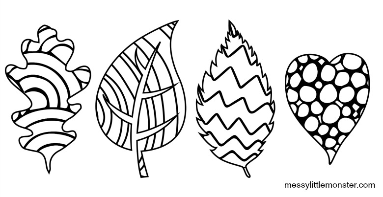 Detail Leaf Template With Lines Nomer 48