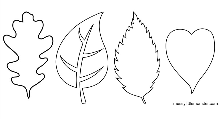 Detail Leaf Template With Lines Nomer 9