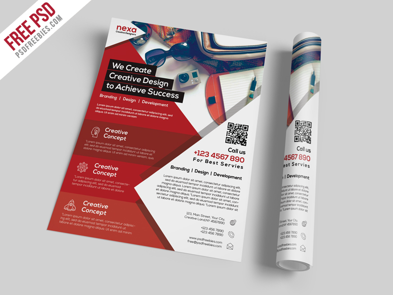 Detail Leaflet Template Psd Free Download Nomer 2