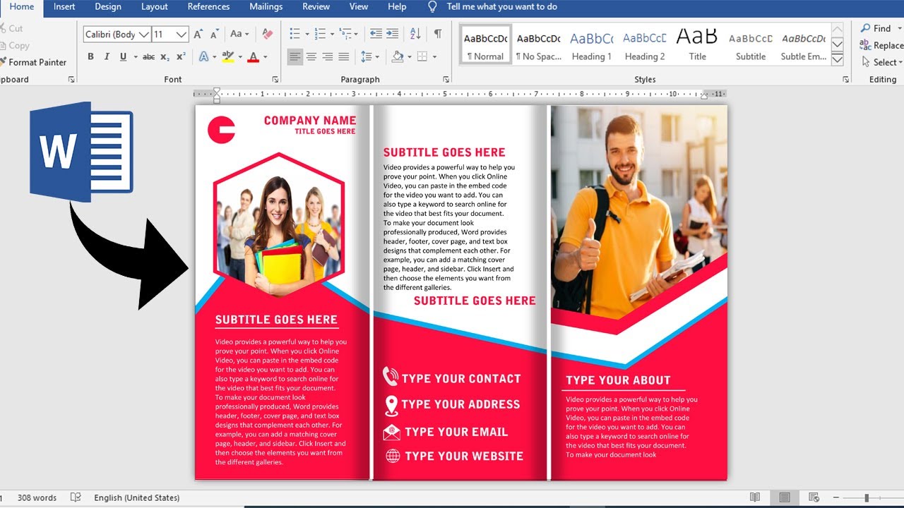 Detail Leaflet Template Word Nomer 20