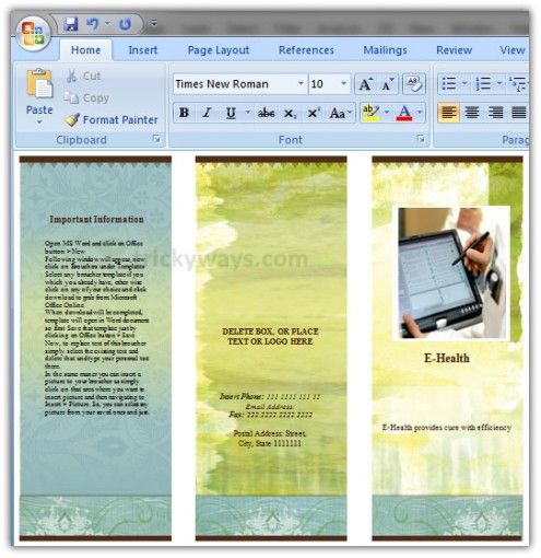 Detail Leaflet Template Word Nomer 46