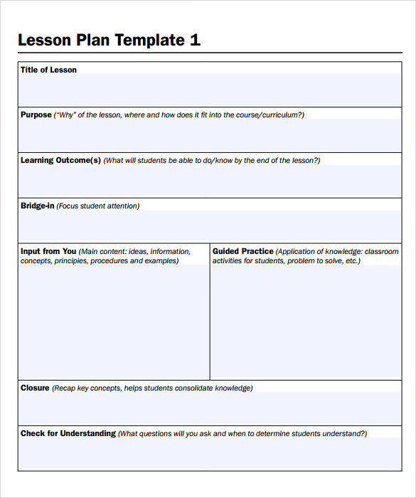 Detail Learning Focused Lesson Plan Template Nomer 18