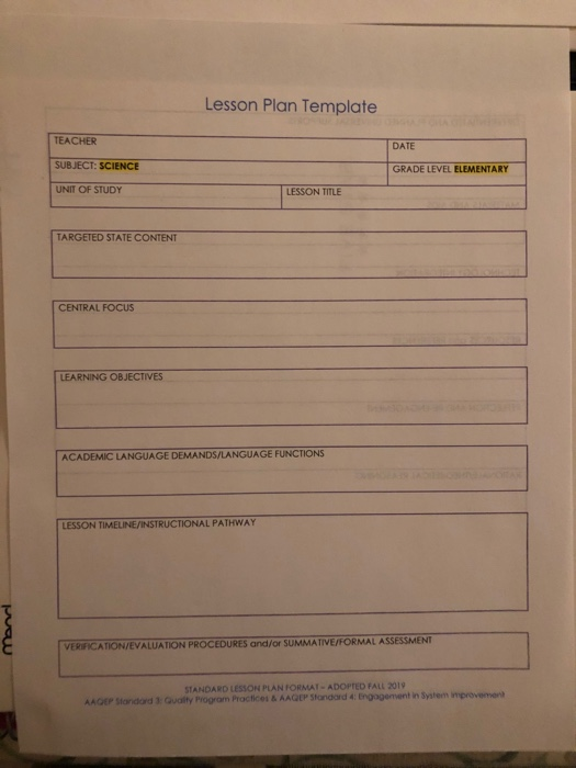 Detail Learning Focused Lesson Plan Template Nomer 33