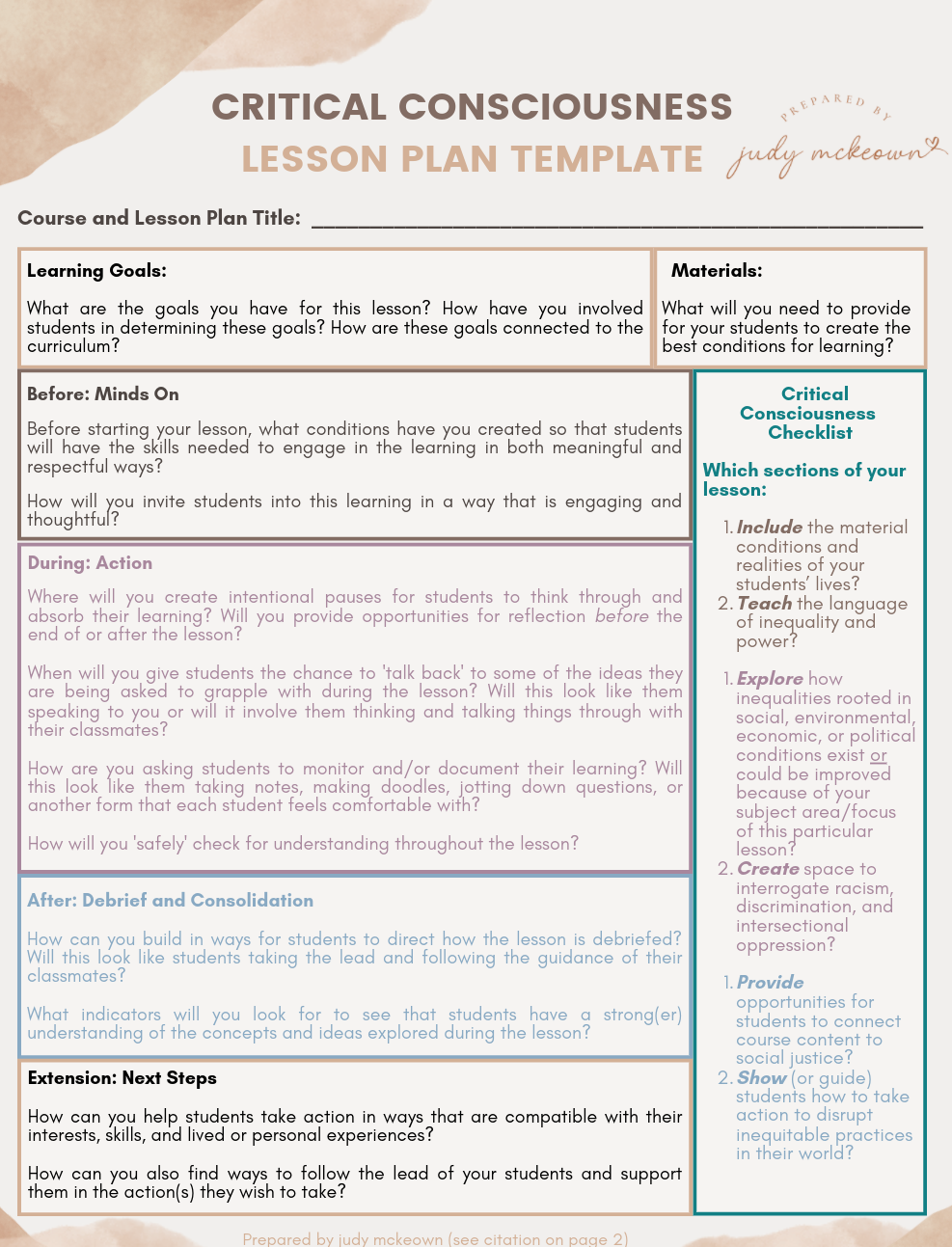 Detail Learning Focused Lesson Plan Template Nomer 38