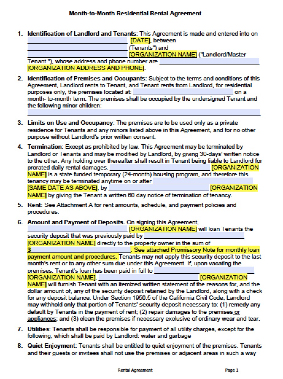 Detail Lease Agreement Template Nomer 35