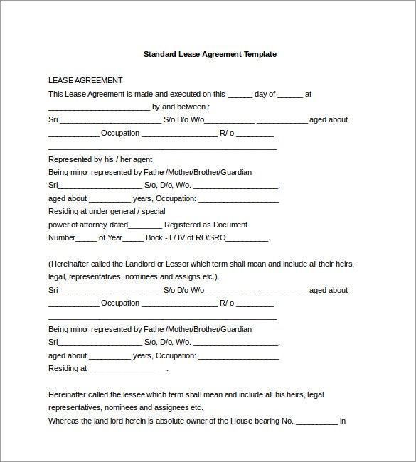 Detail Lease Agreement Template Nomer 37