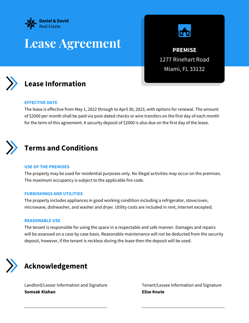 Detail Lease Agreement Template Nomer 49