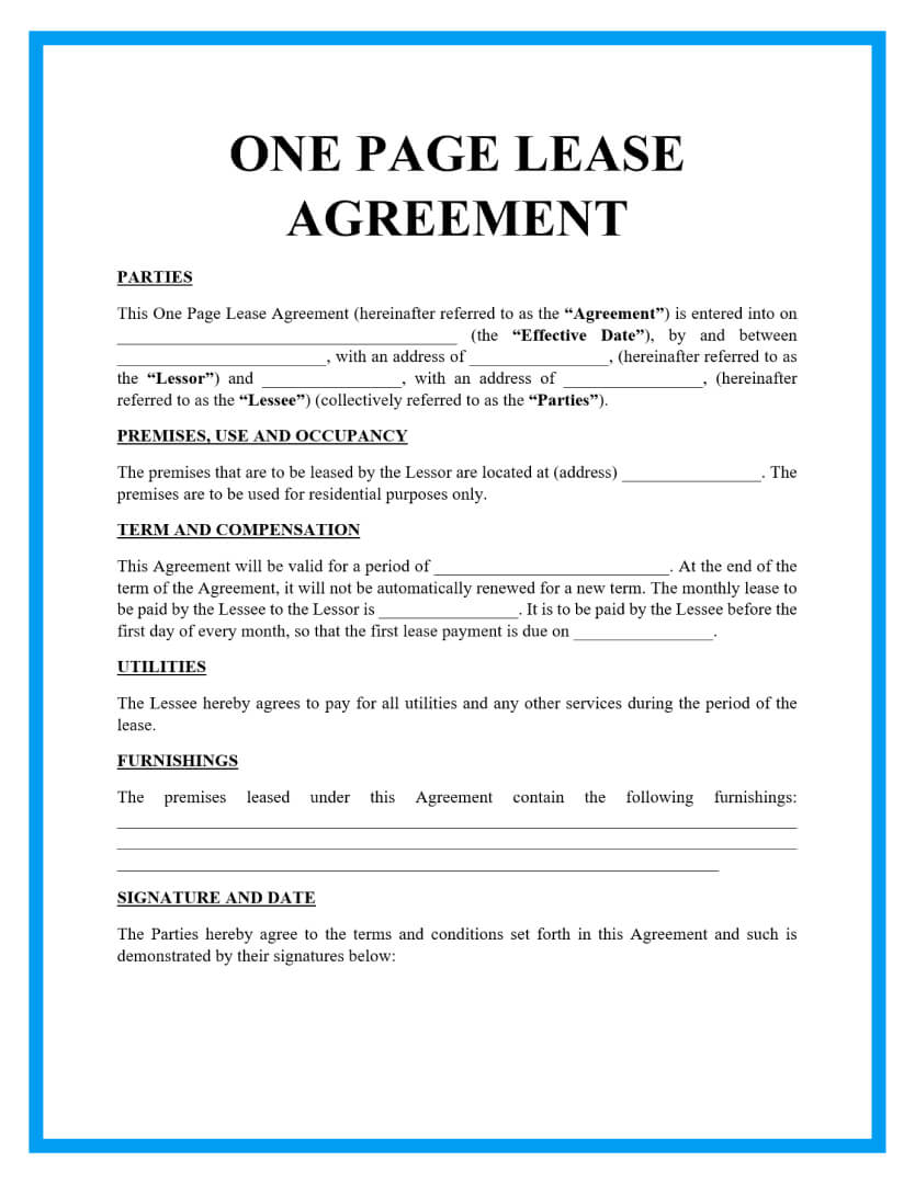 Detail Lease Agreement Template Nomer 7