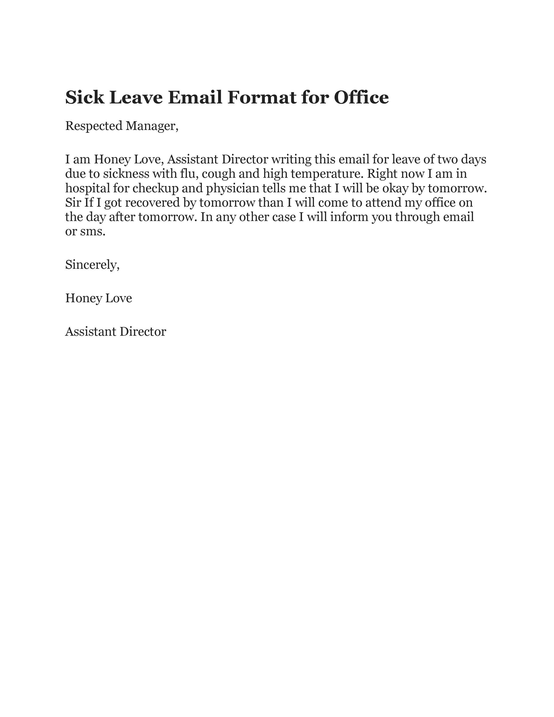 Detail Leave Email Template Nomer 5