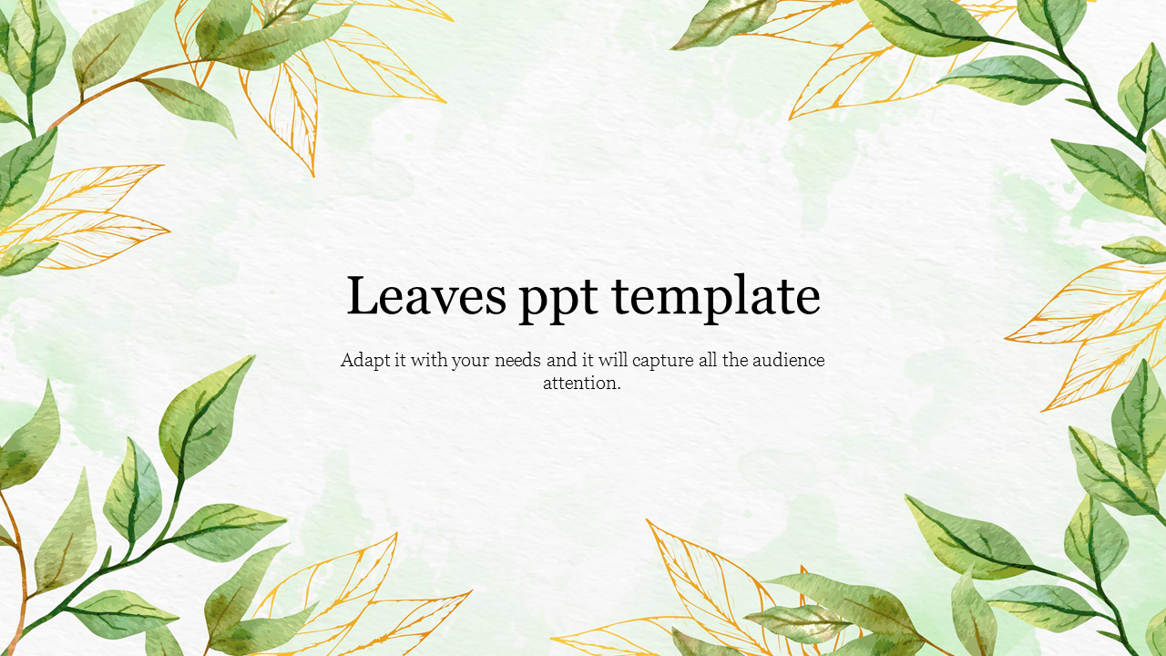 Leaves Ppt Template - KibrisPDR