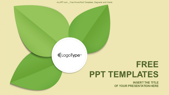 Detail Leaves Ppt Template Nomer 19