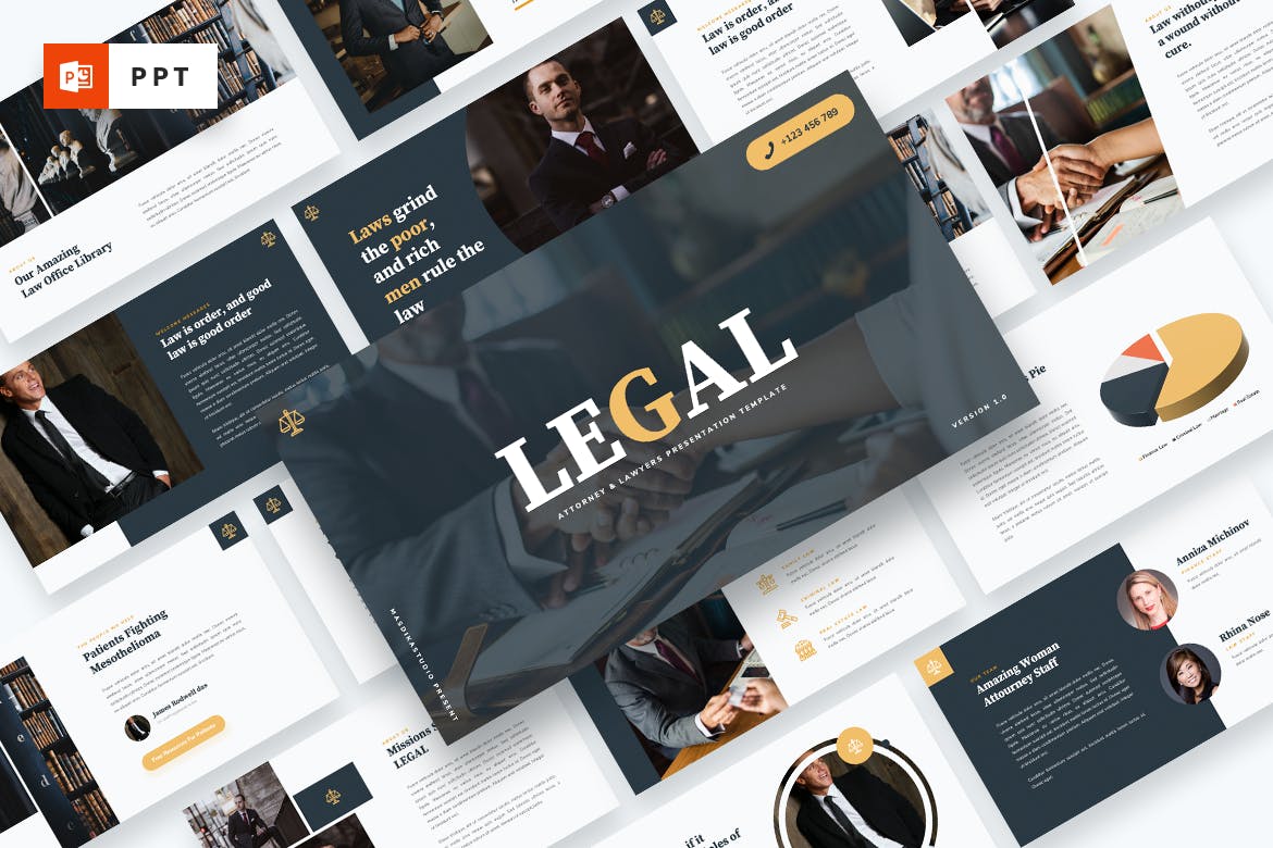 Detail Legal Ppt Template Free Nomer 10