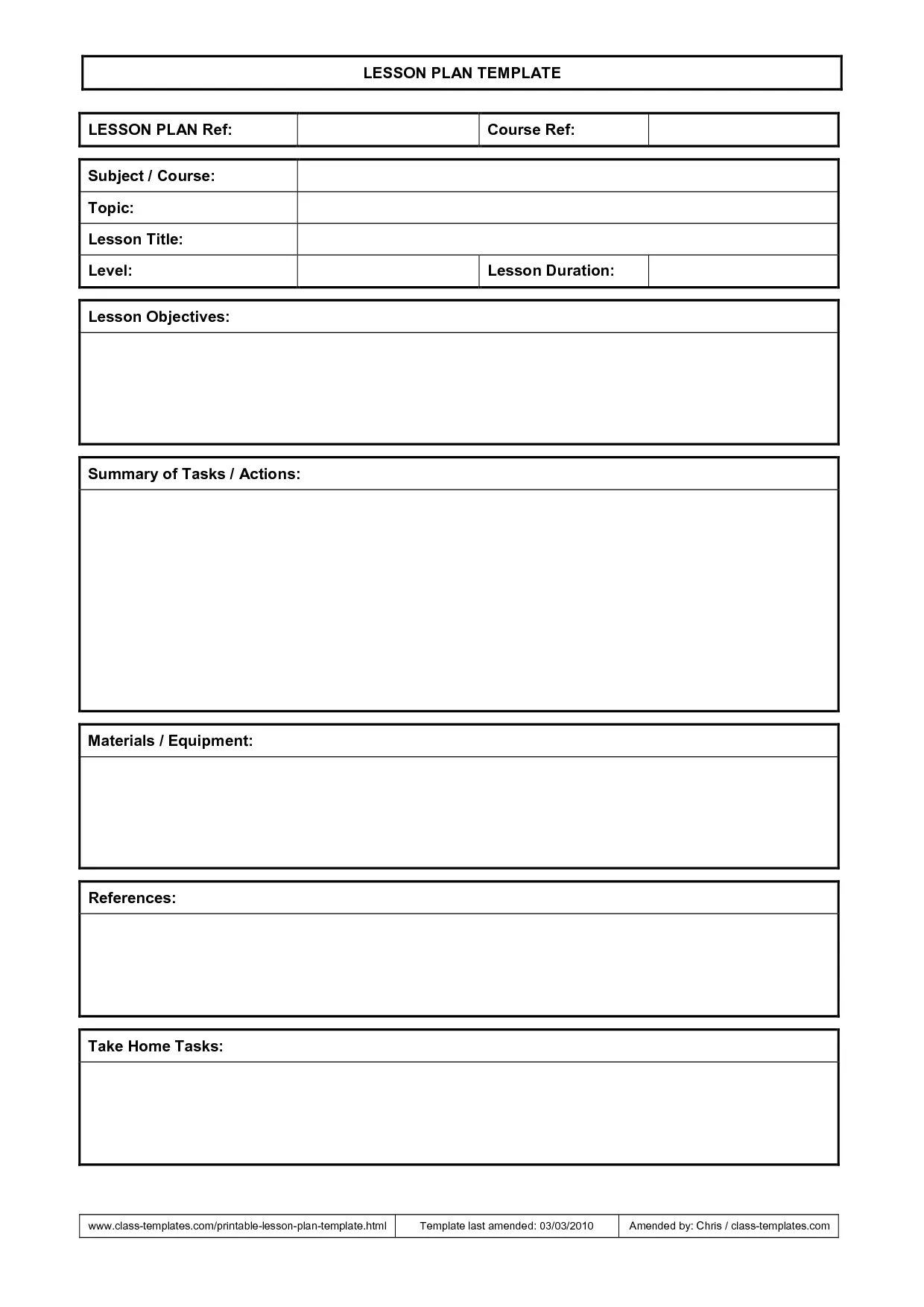 Detail Lesson Plan Template Nomer 19