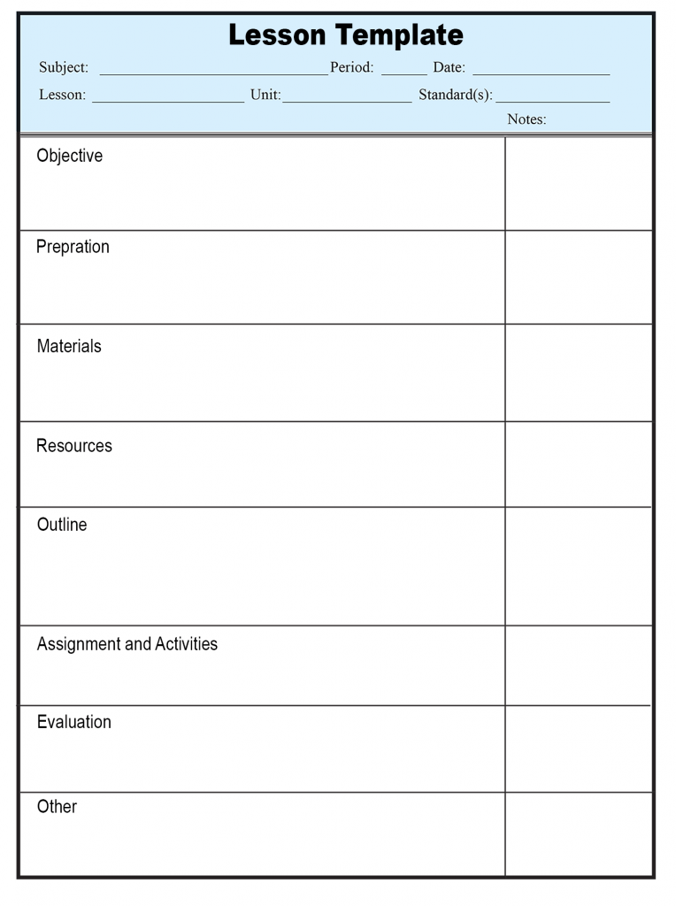 Detail Lesson Plan Template Nomer 5