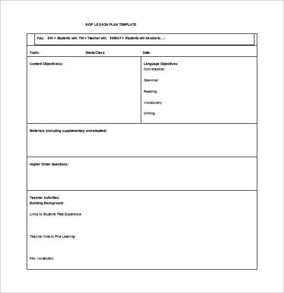 Detail Lesson Plan Template Doc Nomer 25