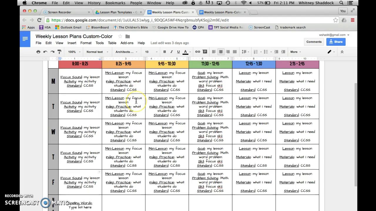 Detail Lesson Plan Template Doc Nomer 26