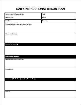 Detail Lesson Plan Template Doc Nomer 28