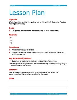 Detail Lesson Plan Template Doc Nomer 4