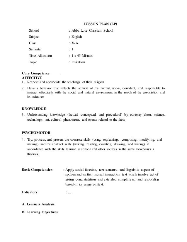 Detail Lesson Plan Template Doc Nomer 31