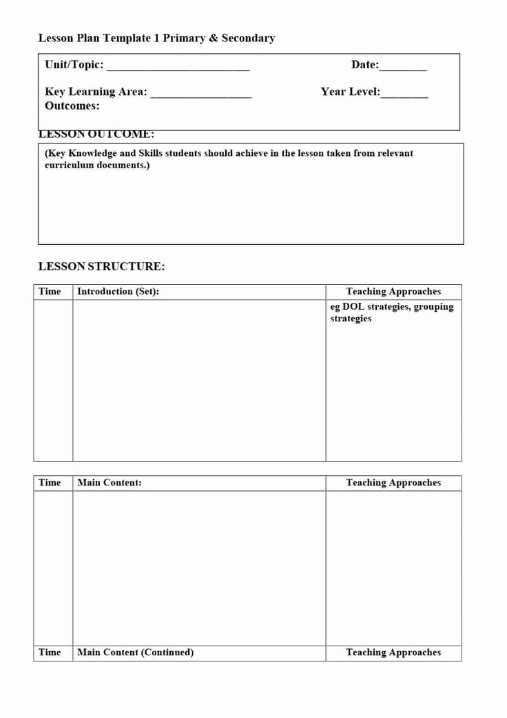 Detail Lesson Plan Template Doc Nomer 53