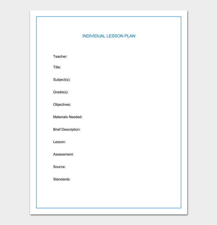 Detail Lesson Plan Template Doc Nomer 54