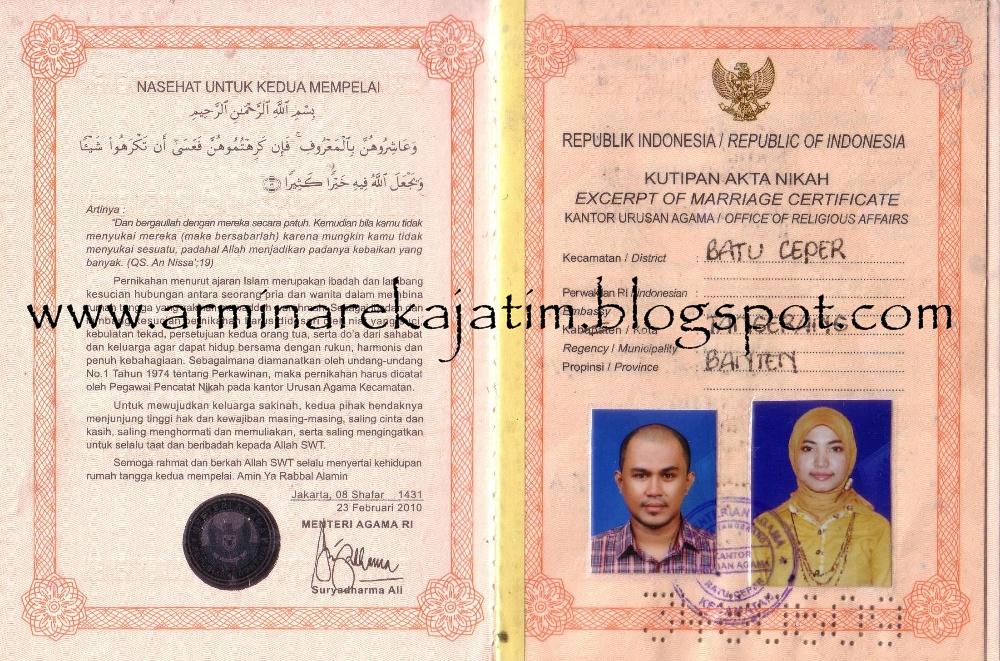 Detail Letak Nomor Akta Nikah Di Buku Nikah Nomer 5