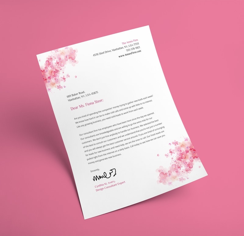 Detail Letter Design Template Nomer 2