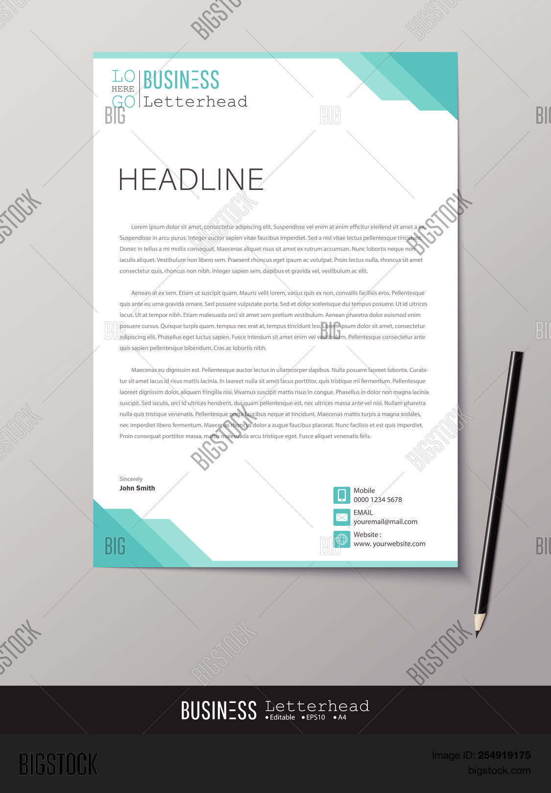 Detail Letter Design Template Nomer 10