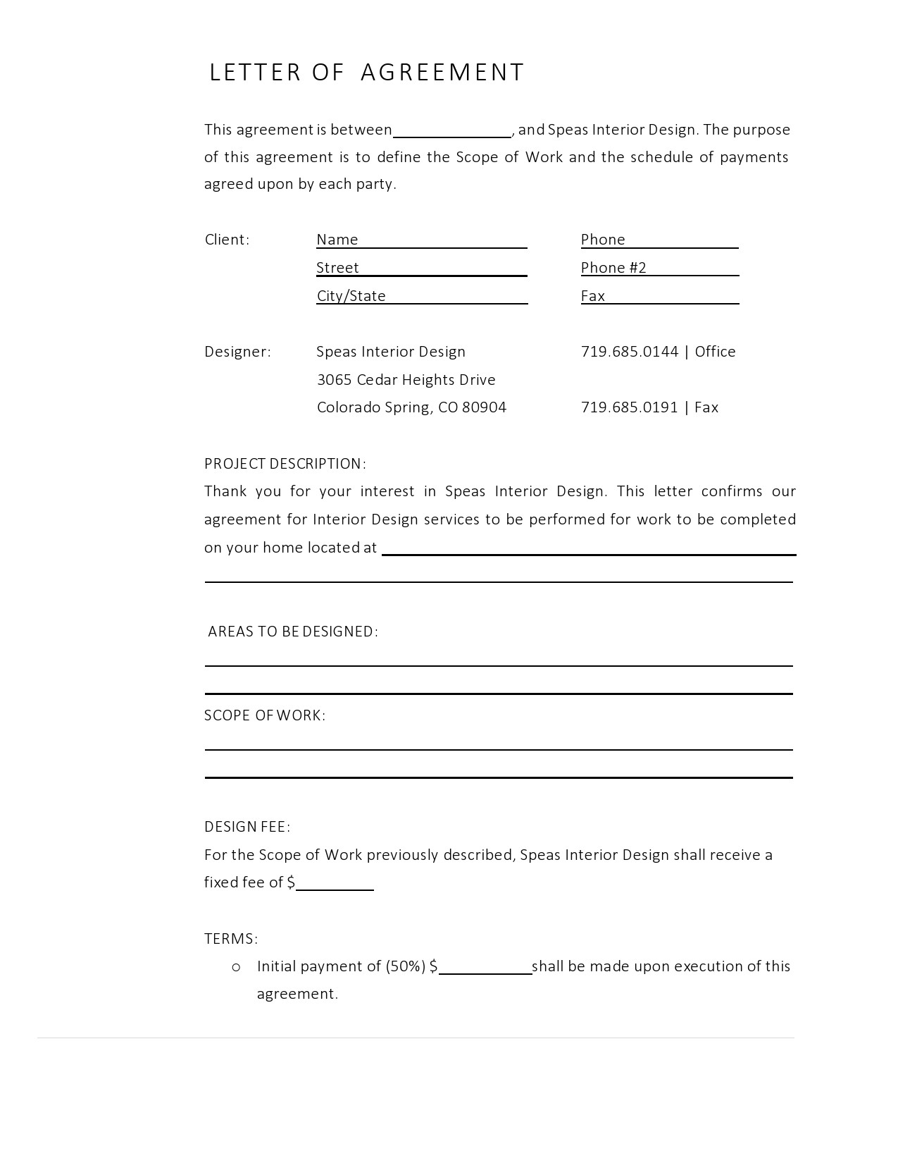 Letter Of Agreement Template - KibrisPDR