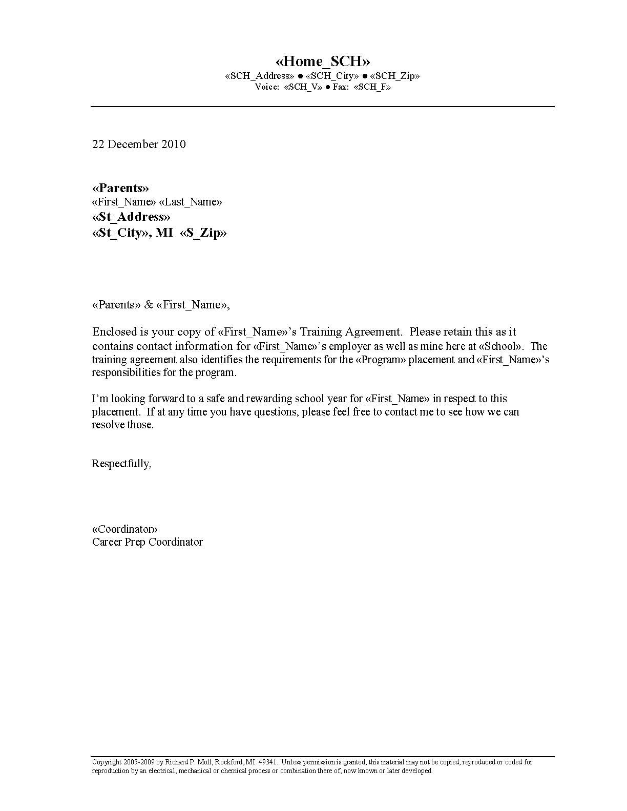 Detail Letter Of Agreement Template Nomer 15