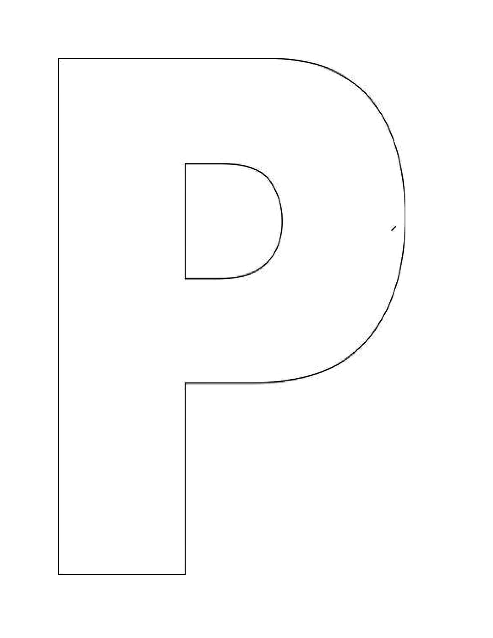 Letter P Printable Template - KibrisPDR