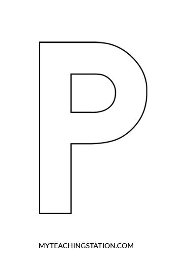 Detail Letter P Printable Template Nomer 5