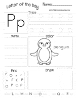 Detail Letter P Printable Template Nomer 41